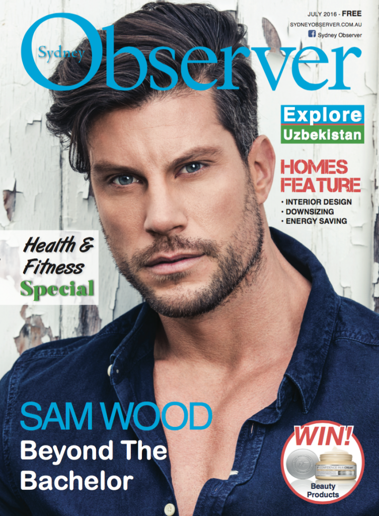Sydney Observer July 2016 cover with Sam Wood