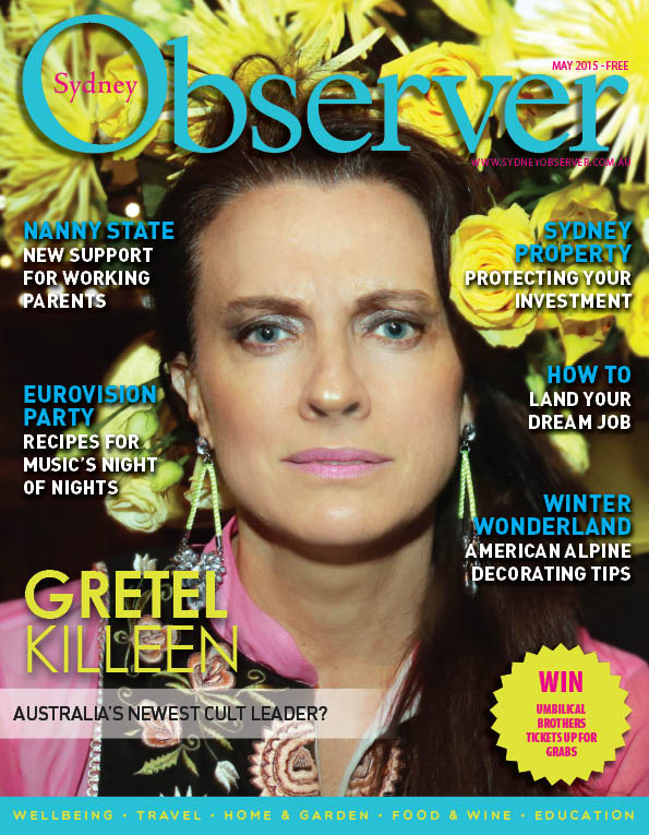 Sydney Observer May 2015 cover with Gretel Kileen