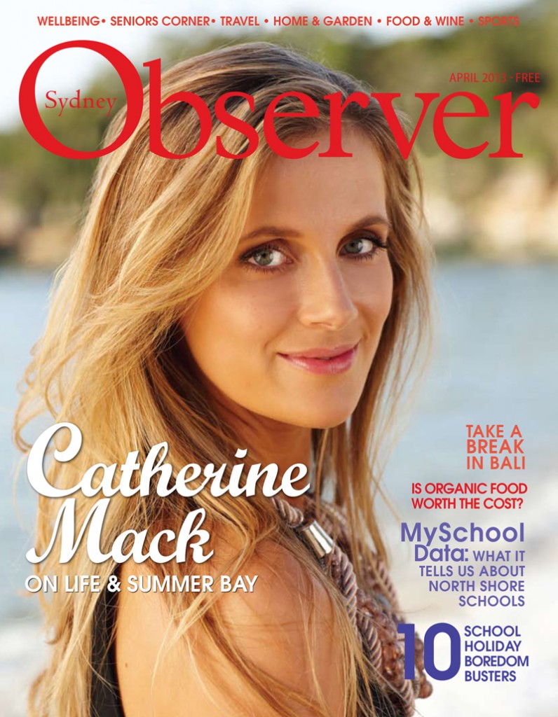 Sydney Observer April 2013 cover issue with Catherine Mack.