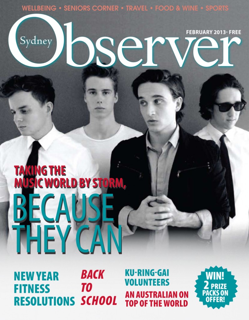 Sydney Observer  February 2013 cover issue with Because They Can.