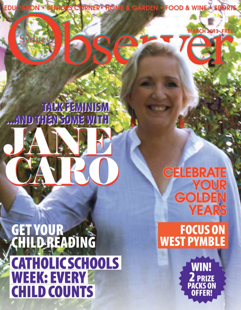 Sydney Observer March 2013 cover issue with Jane Caro.