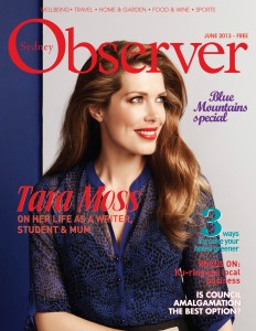 Sydney Observer June 2013 cover issue with Tara Moss.