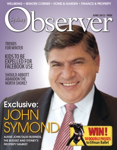 Sydney Observer June 2012 cover issue with John Symond.
