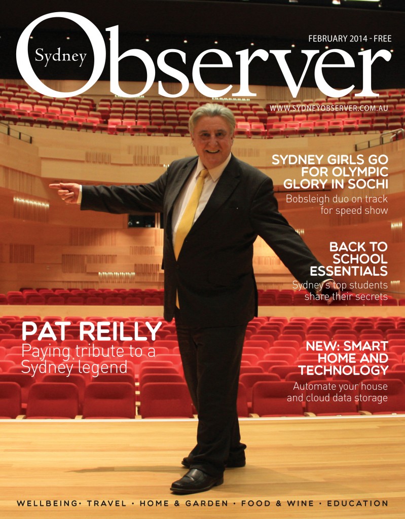 Sydney Observer February 2014 cover with Pat Reilly