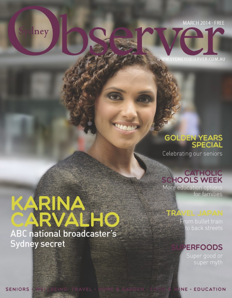 Sydney Observer March 2014 cover with Karina Carvalho
