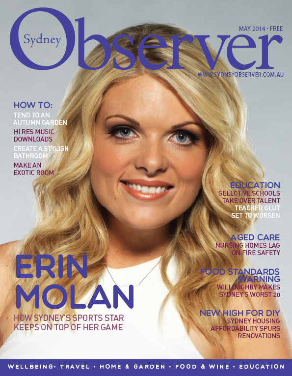 Sydney Observer May 2014 cover with Erin Molan