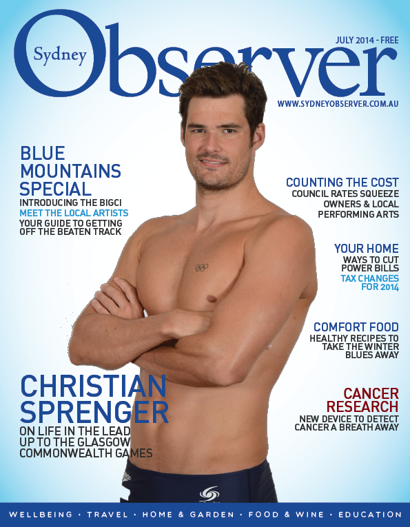 Sydney Observer July 2014 cover with Christian Sprenger