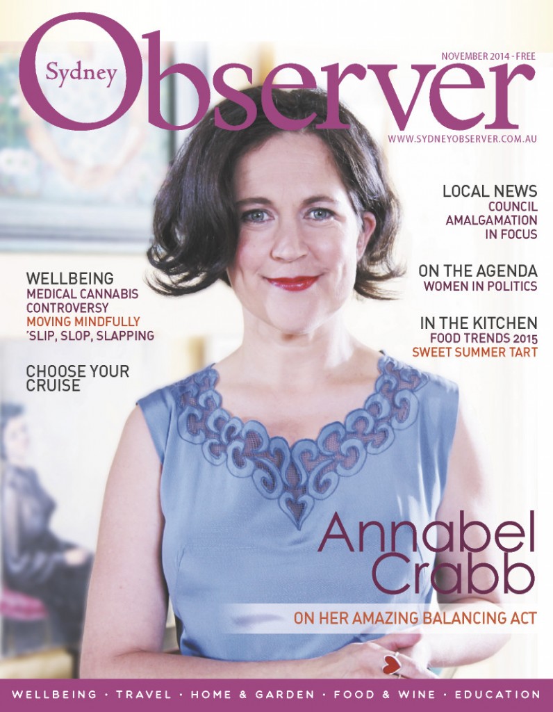 Sydney Observer October 2014 cover with Annabel Crabb