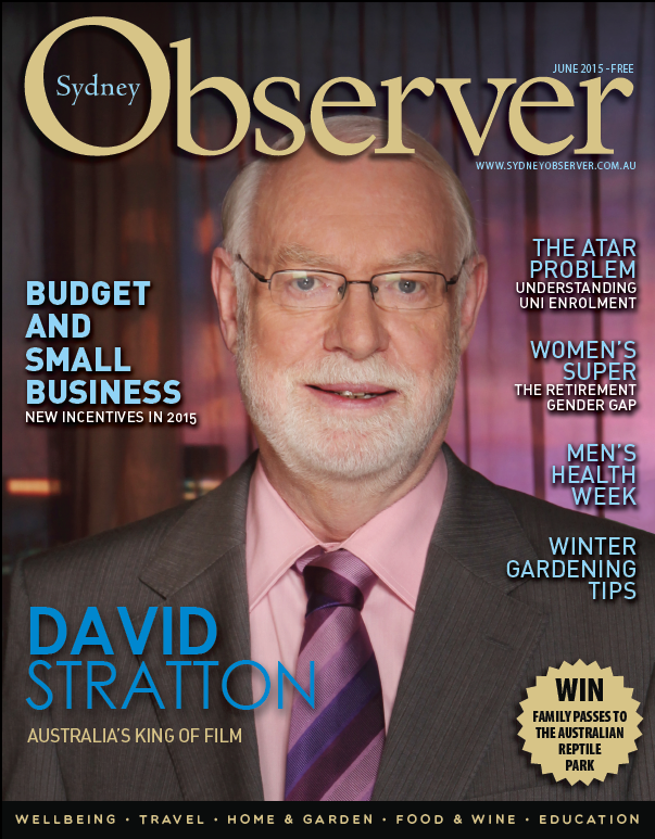 Sydney Observer June 2015 cover with David Stratton
