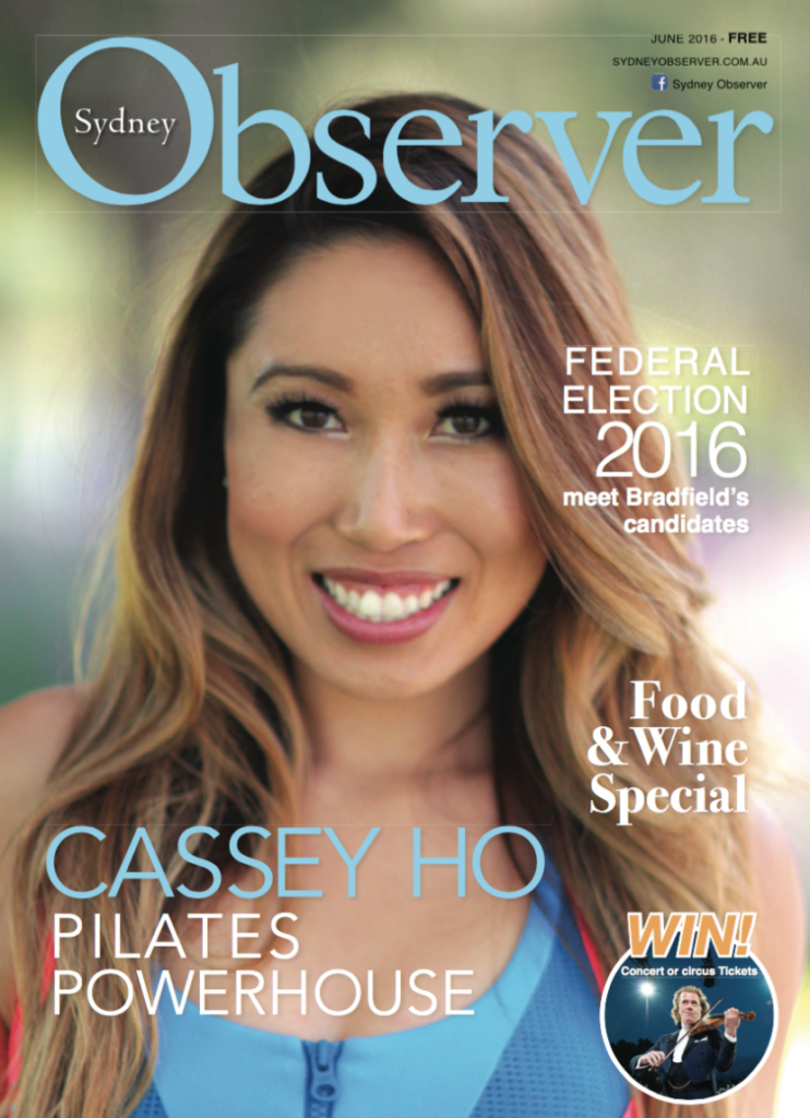 Sydney Observer May 2016 cover with Cassey Ho