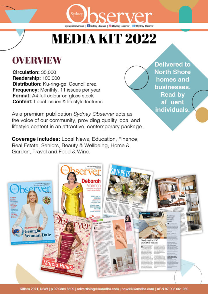 Sydney Observer MediaKIT 2022 Cover