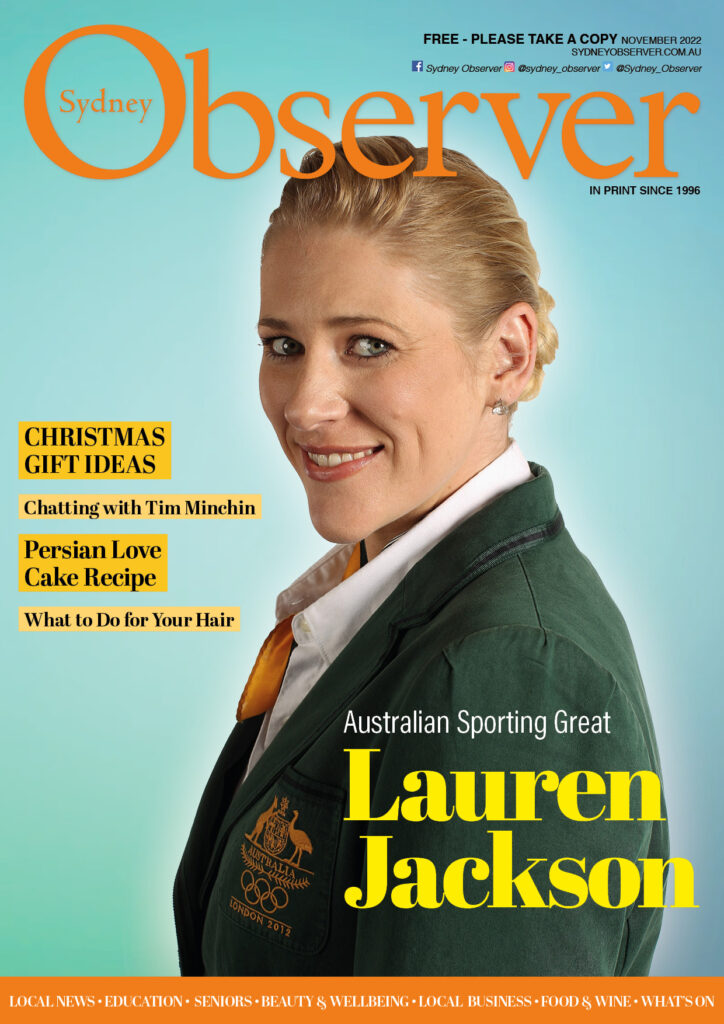 Sydney Observer November cover with basketball athlete Lauren Jackson.